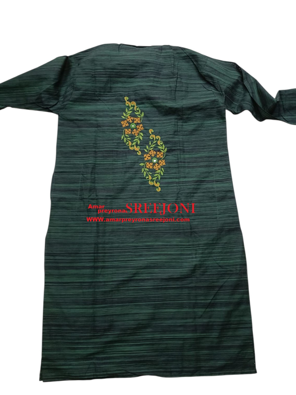 Hand embropided pure cotton punjabi