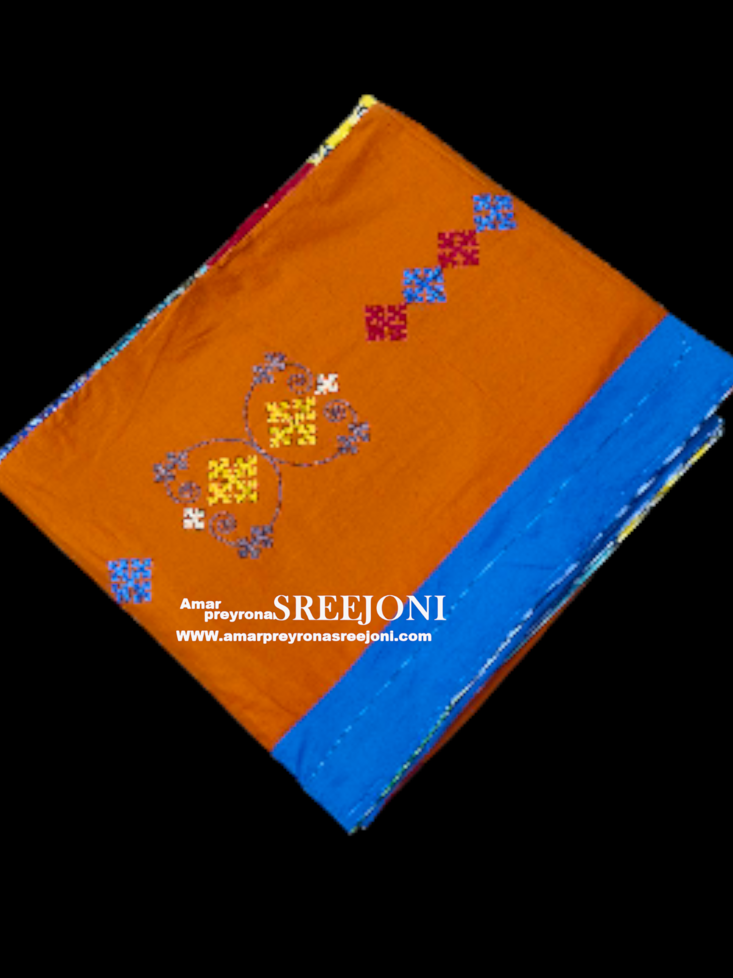 Both side usable Hand embroided and hand painted pure cotton big size kantha