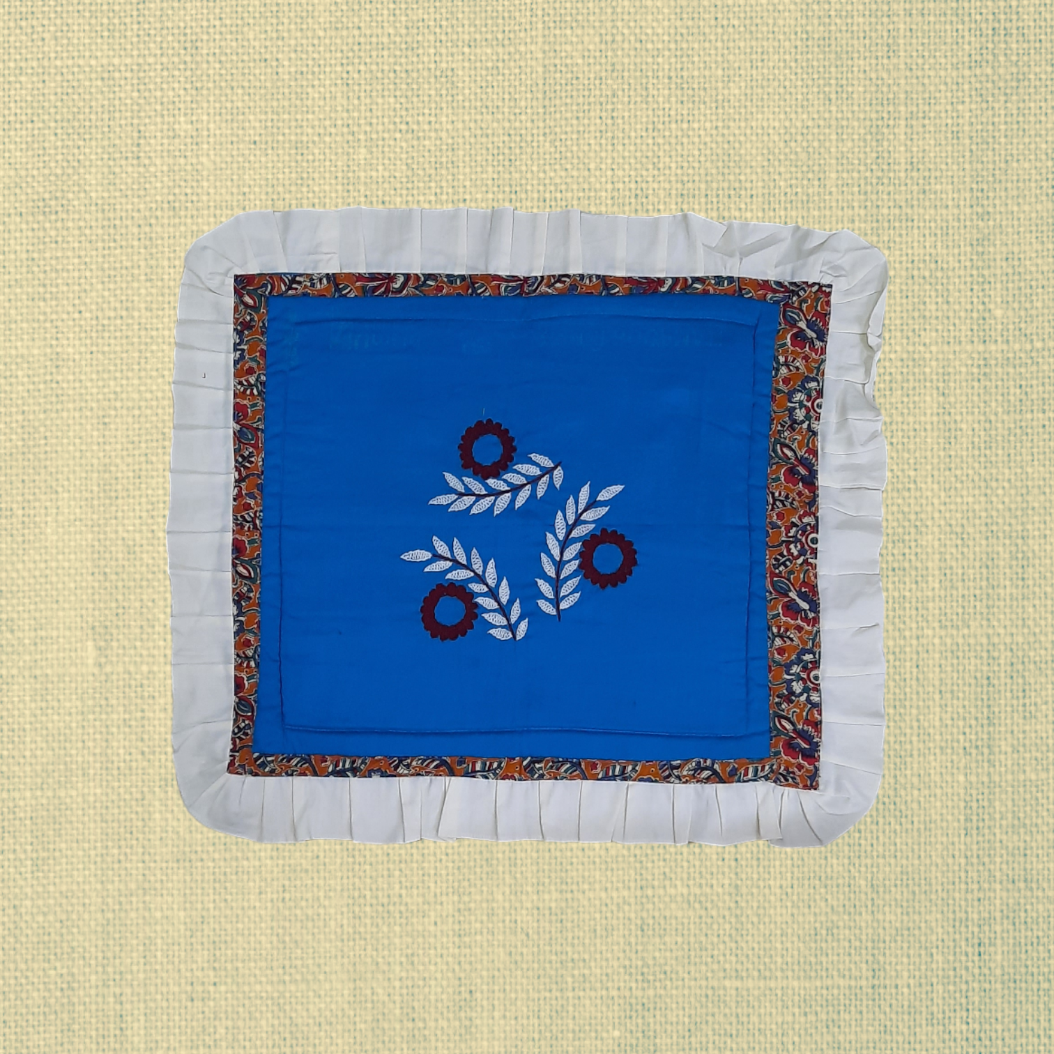 Premium Hand-Embroidered Pure Cotton Ashon (Traditional Seating Mat)