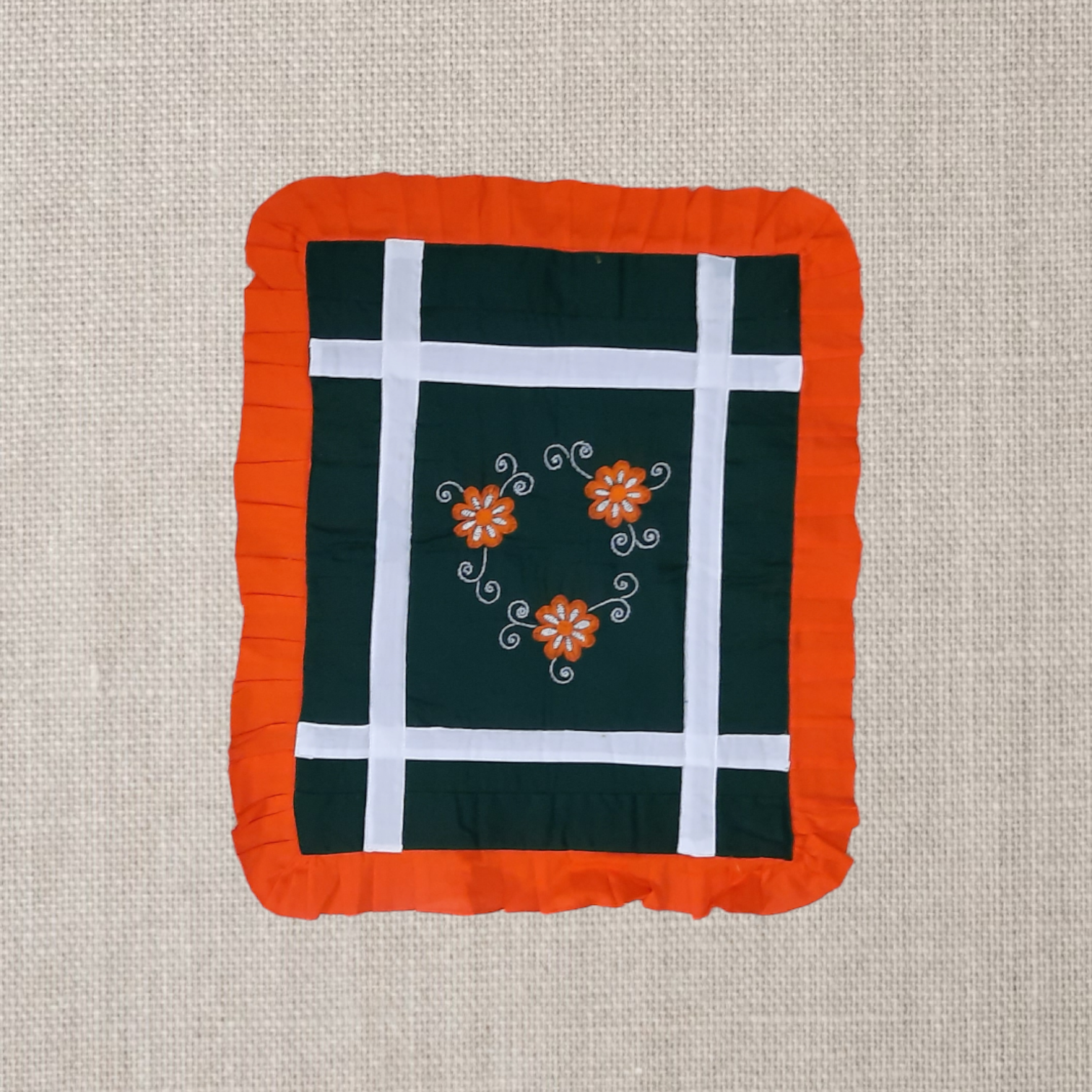 Premium Hand-Embroidered Pure Cotton Ashon (Traditional Seating Mat)