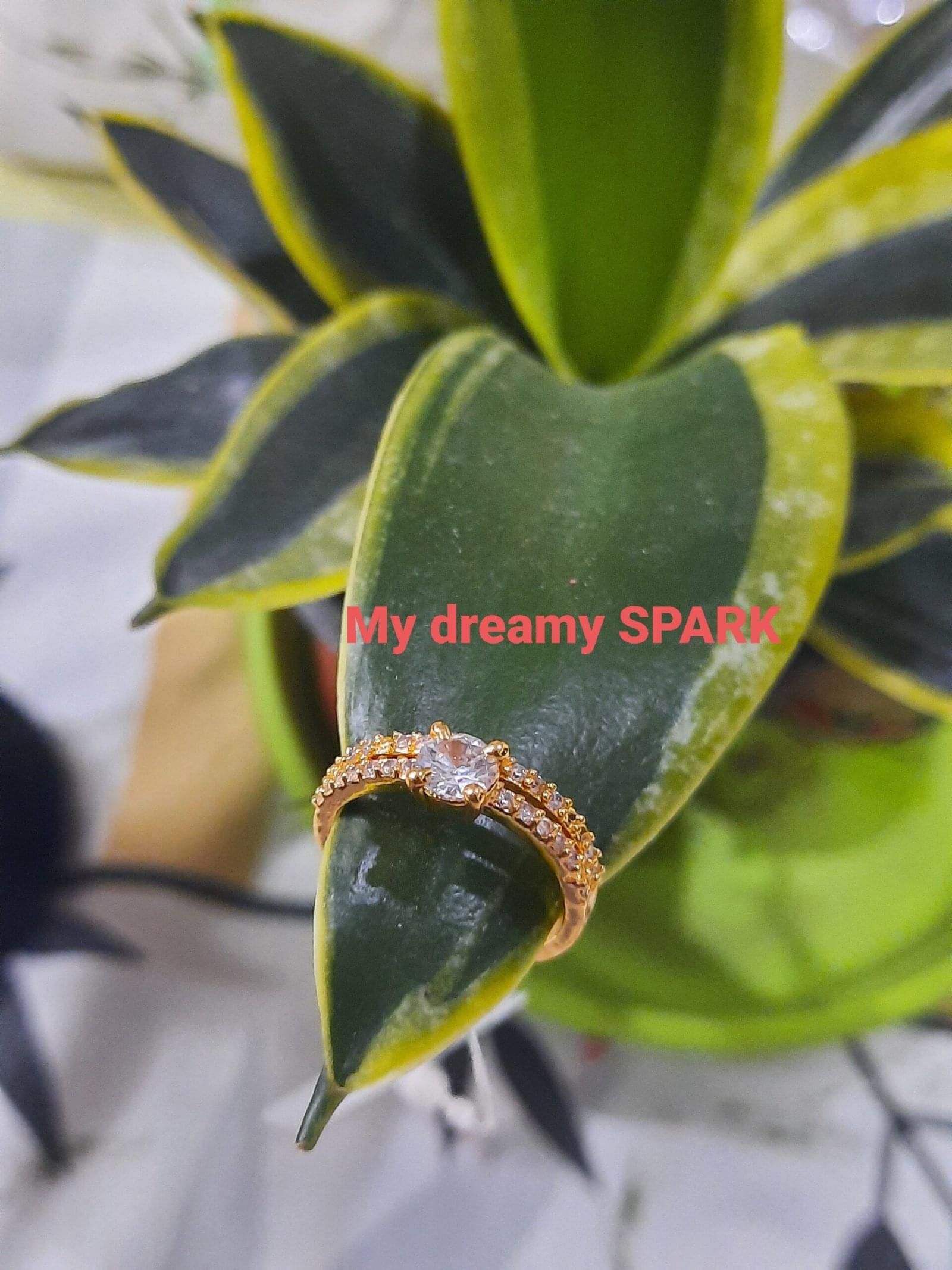 Adjustable AD gold plated ring for women and girls