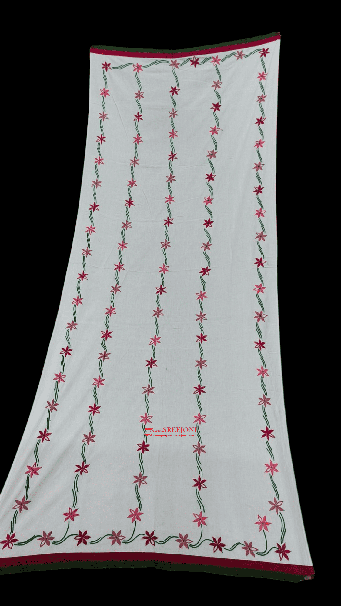 Hand Embroidery White Color Pure Cotton Designing Dupatta for  Woman And Girls