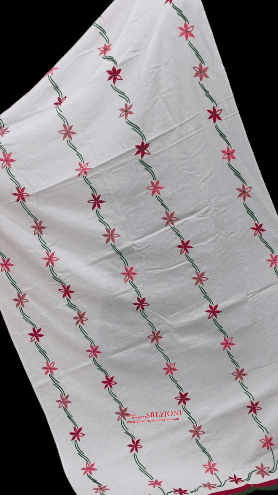 Hand Embroidery White Color Pure Cotton Designing Dupatta for  Woman And Girls