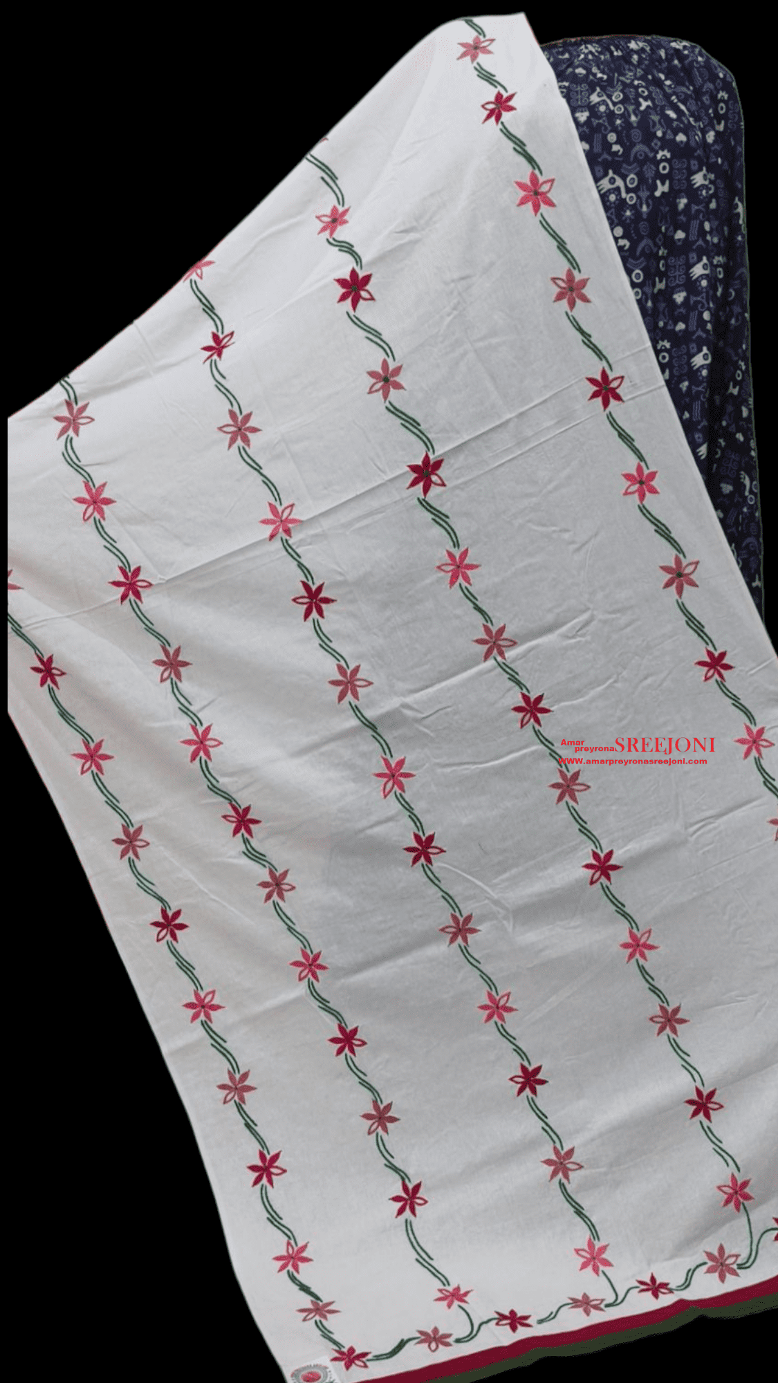 Hand Embroidery White Color Pure Cotton Designing Dupatta for  Woman And Girls