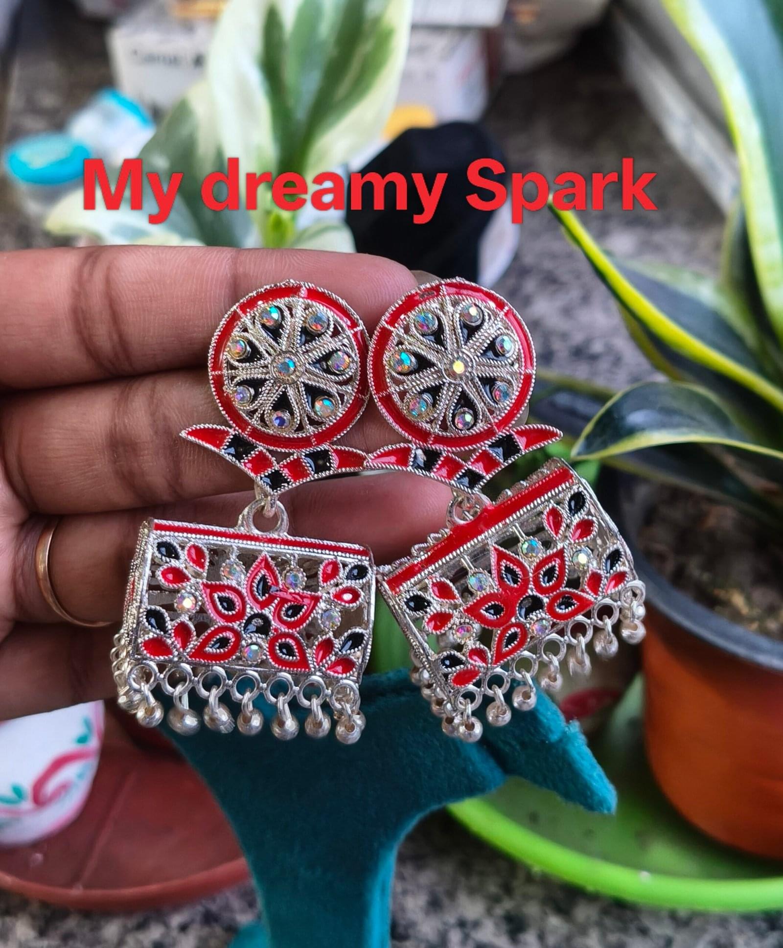 multiple colours artificial stone and beads unique design jhumka use for girls and womens