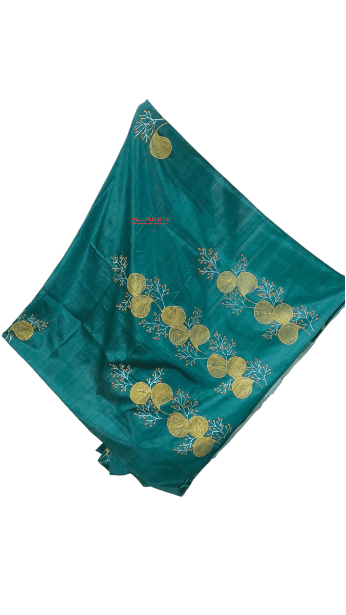 A Beautiful Hand Painted Febric Work Pure BishnuPuri Silk  Saree For Women And Girls